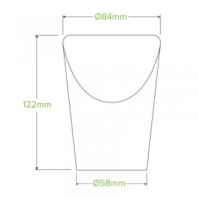 16oz Takeaway Chips Cup used for French Fries and Calamarie