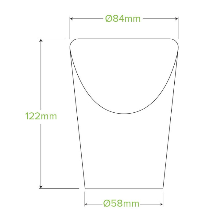 16oz Takeaway Chips Cup used for French Fries and Calamarie