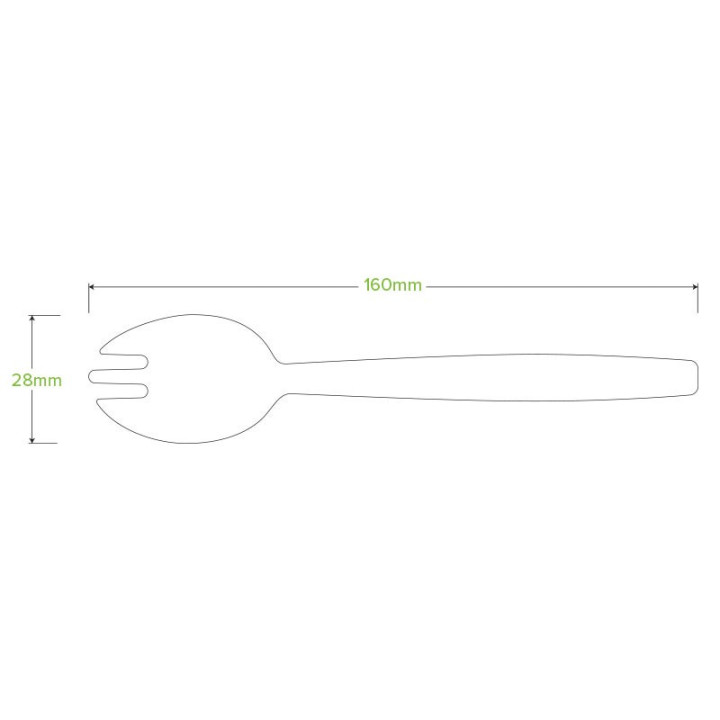 16cm Wooden Spork