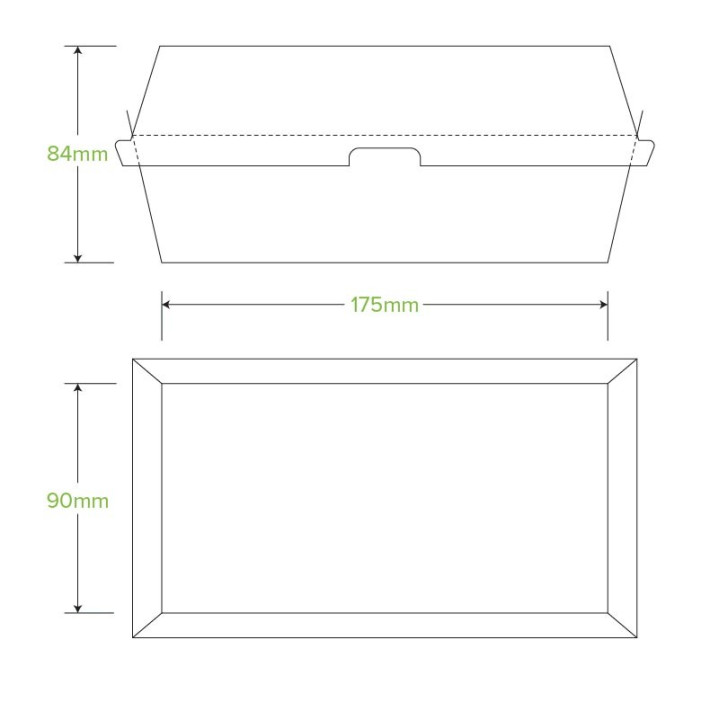 Regular Snack Box - 175 x 90 x 84mm - FSC Certified - 200 pcs