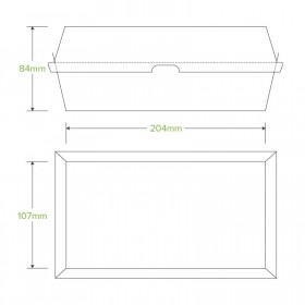Large Snack Box - 204 x 109 x 84mm - FSC Certified - 200 pcs