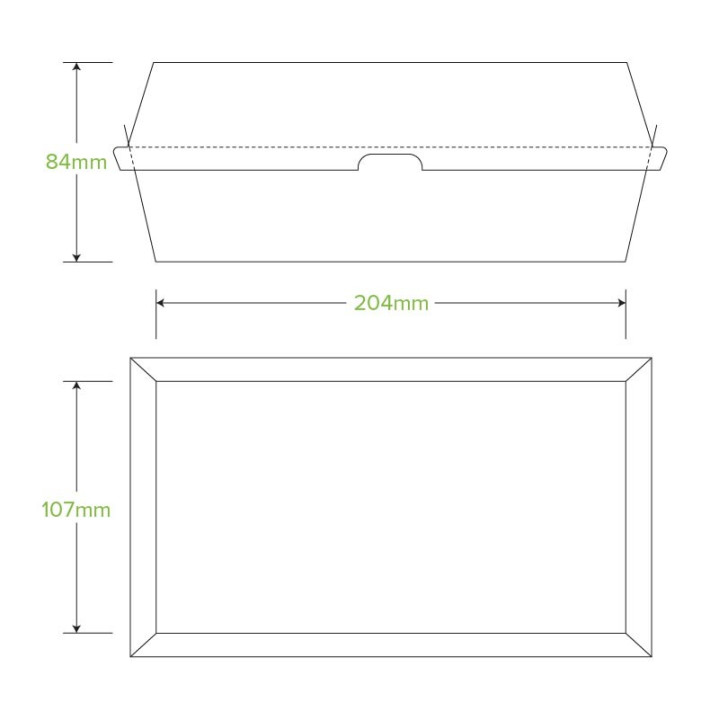 Large Snack Box - 204 x 109 x 84mm - FSC Certified - 200 pcs