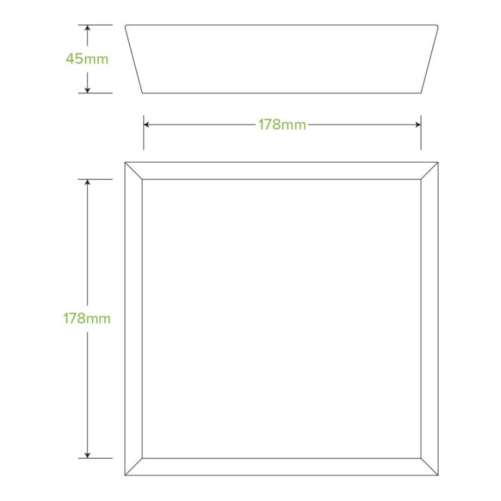 Cardboard Tray 178 x 178 x 45mm -FSC Certified - 240 pcs