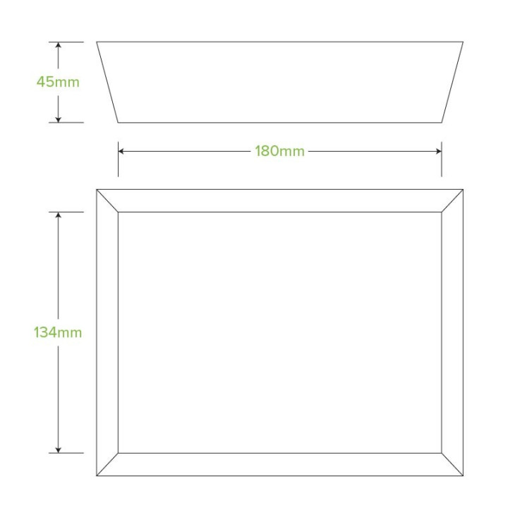 Cardboard Tray 180 x 134 x 45mm - FSC Certified - 250 pcs