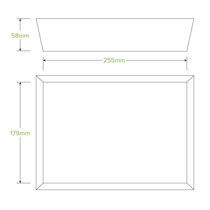 Cardboard Tray 255 x 179 x 58mm - FSC Certified - 100 pcs