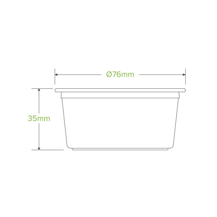 90ml Sauce BioCups - clear  2000 pcs