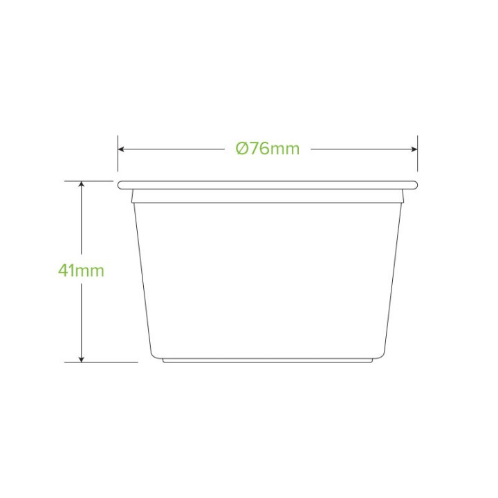140ml Sauce BioCups - clear  1000 pcs