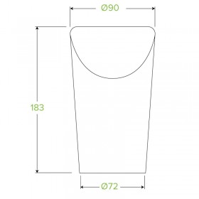 Chips / Calamari Serving Cup 32oz - Kraft  500 pcs