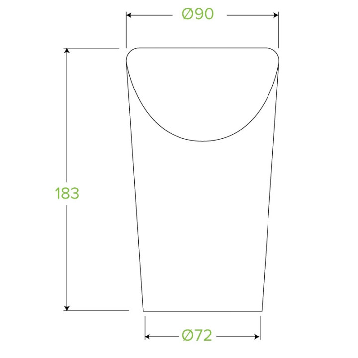 Chips / Calamari Serving Cup 32oz - Kraft  500 pcs