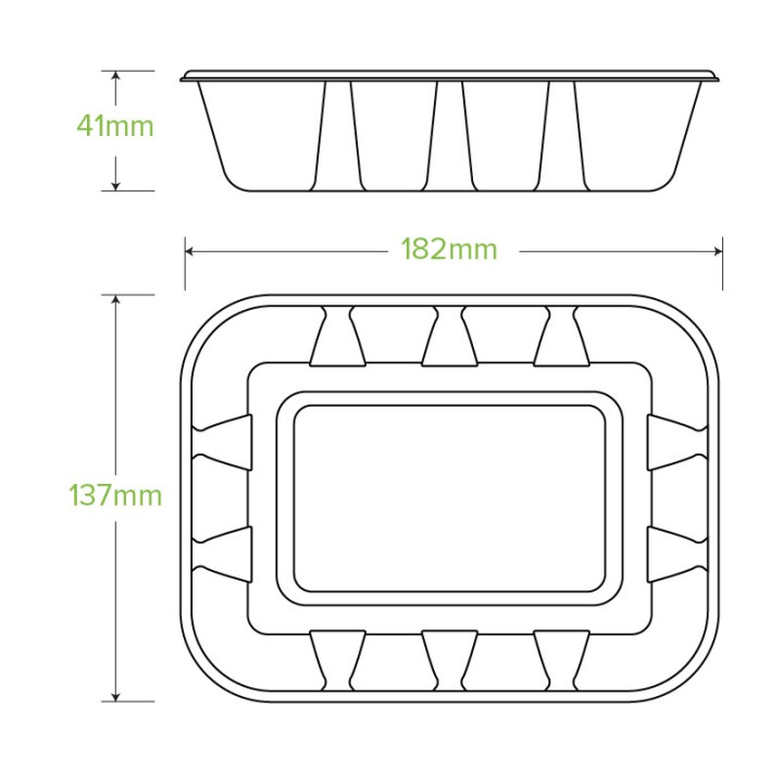 500g produce trays - natural  500 pcs