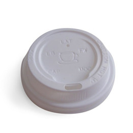 12oz and 16oz Coffee Cup Lid White x 1000pcs