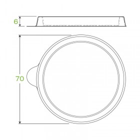Bioplastic Lid for 60ml Sauce Cup  1000 pcs