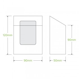 Sandwich & Wrap Wedge - Printed Kraft  600 pcs