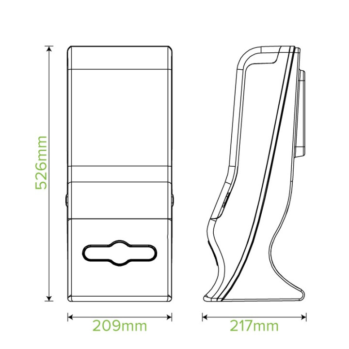 Single Serve Napkin Dispenser Large - Table Top /Wall Mounted - BioPak Branded  4 pcs