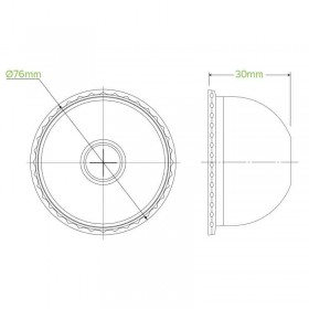 Clear Bio Dome Lid - x-slot - 150Y 200Y & 280ml Cups  1000 pcs
