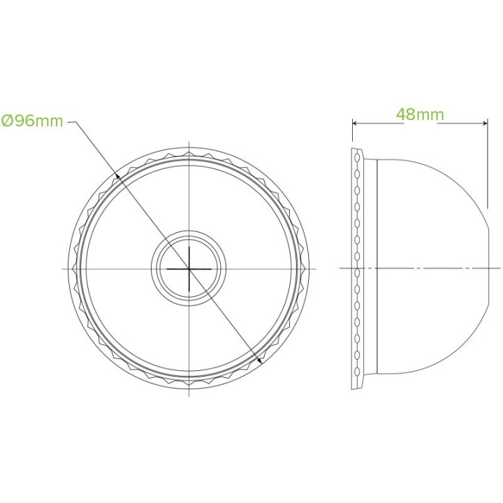 Dome Clear Bio Lid - x-Hole - for 300-700ml Cups  1000 pcs