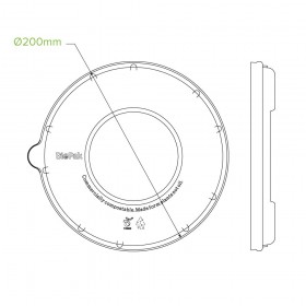 Bioplastic Dome Lid for 24 32 & 40oz Bowls  400 pcs