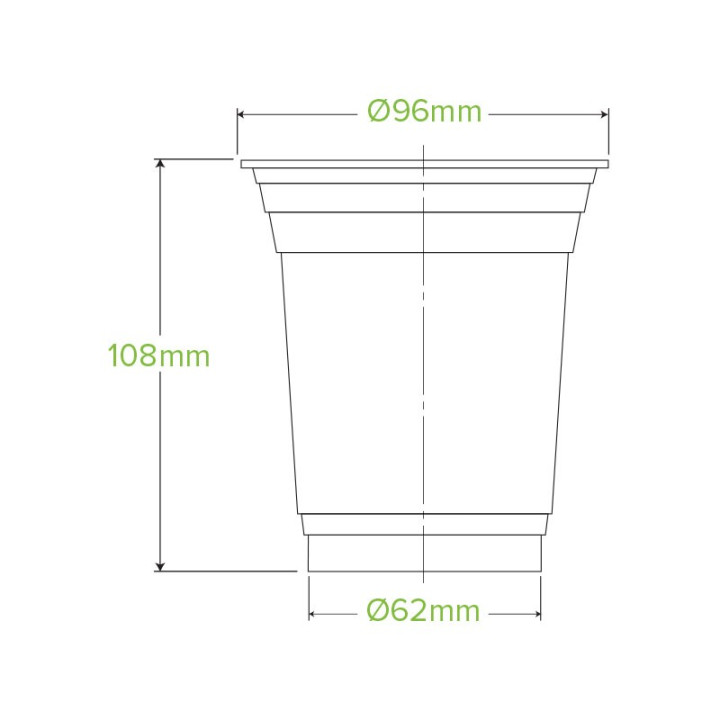 420ml Clear Bioplastic Cup  1000 pcs