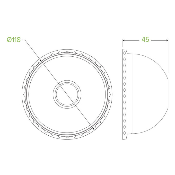 Plastic Dome Lid for 12, 16, 24 & 32oz BioBowls - clear - 1000pcs