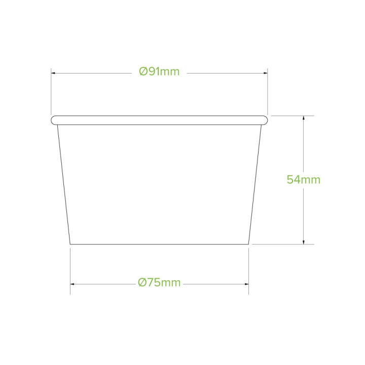 8oz Bio Ice Cream Cup 240ml- Kraft  1000 pcs