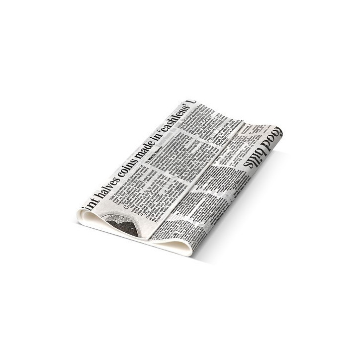 Greaseproof Paper Newsprint 190 x 300mm  200 pcs