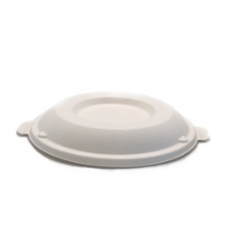 Sugarcane White Lid fit 24/32/40oz Sugarcane Bowl  500 pcs