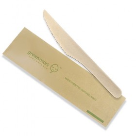 Wooden Knife Individually Wrapped  500 pcs