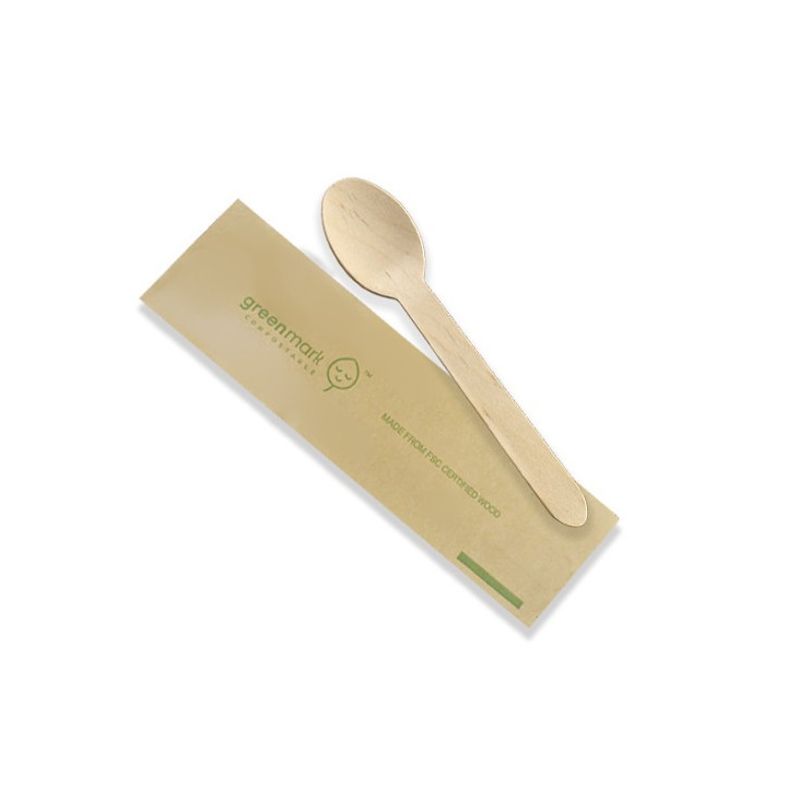 Wooden Spoon Individually Wrapped  500 pcs