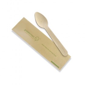 Wooden Tea Spoon Individually Wrapped  1000 pcs