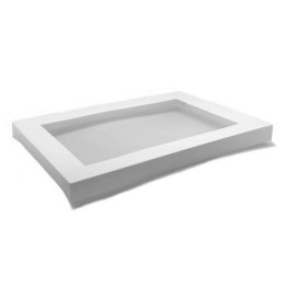 Small PET Window Lid White  100 pcs