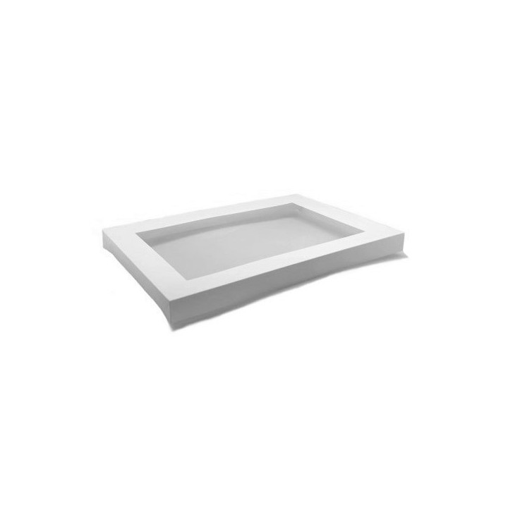 Large PET Window Lid White  100 pcs