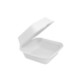 6" Sugarcane Bagasse Hamburger Takeaway Clamshell  400 pcs
