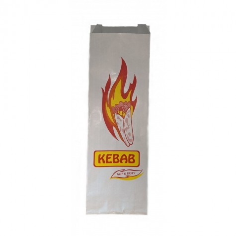 Foil Kebab Bag Printed White  250 pcs