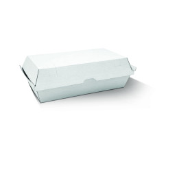 Snack Box - Large / White Corrugated Kraft / Plain  200 pcs