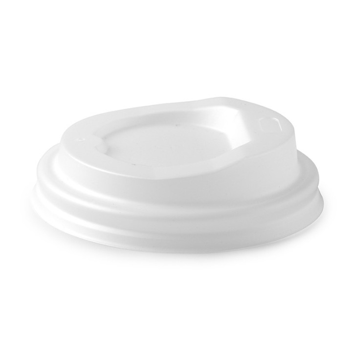 62mm 4oz BioCup Small PLA Lid - bioplastic - White -   1000 pcs