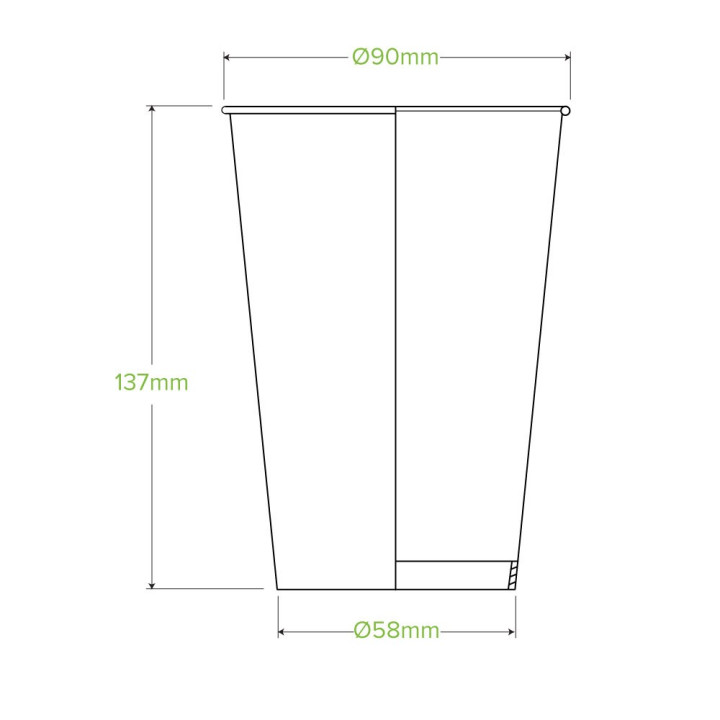 16oz BioCupÂ ColdÂ Cup - mixed colour leaf designs  1000 pcs