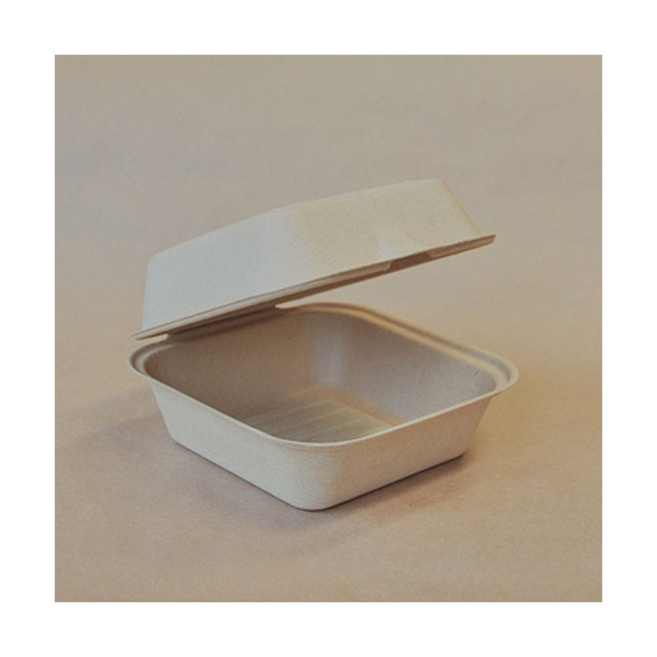 6" Hamburger Bamboo Takeaway Clamshell  400 pcs