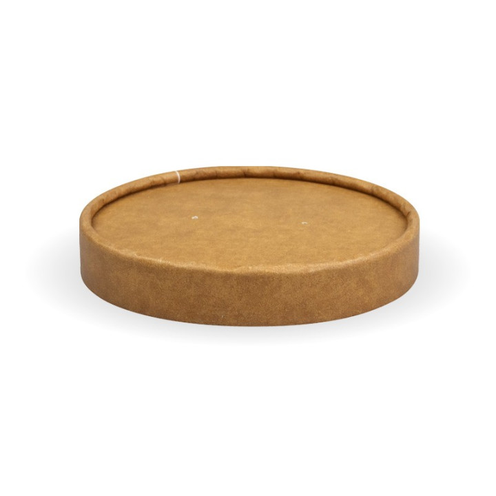 250ml (8oz) BioBowl paper lid - kraft  500 pcs