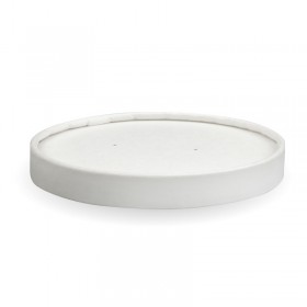 430-950ml (12-32oz) BioBowl paper lid - white  500 pcs