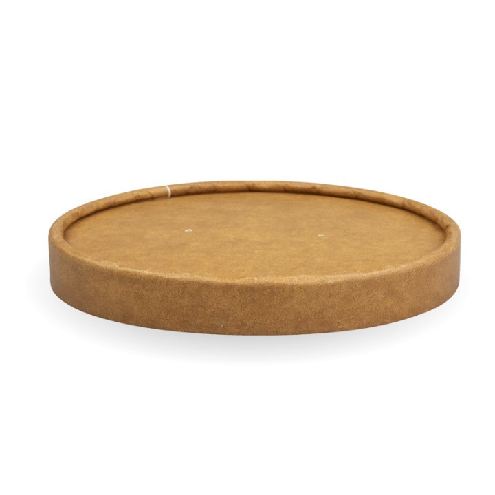 430-950ml (12-32oz) BioBowl paper lid - kraft  500 pcs