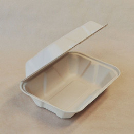 9x6x3" Bamboo Takeaway Clamshell  200 pcs