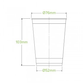 280ml clear cups - 25pk - BioPak clear  300 pcs