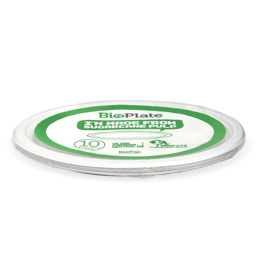 31cm oval plates - 10pk - white  120 pcs