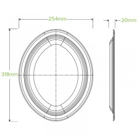31cm oval plates - 10pk - white  120 pcs