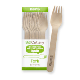16cm fork - 10pk - wood  960 pcs