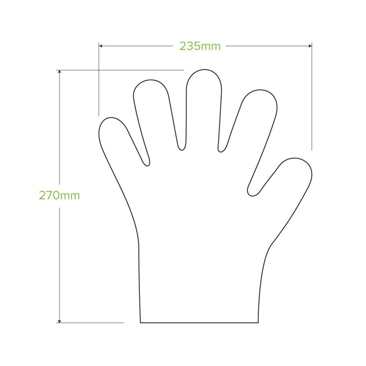 Small compostable glove - natural  1000 pcs