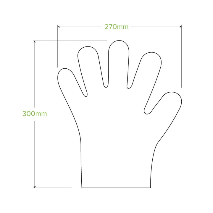 Extra Large compostable glove - natural  1000 pcs