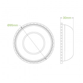 PET Dome Lid for 8oz Kraft Ice Cream Cup  1000 pcs