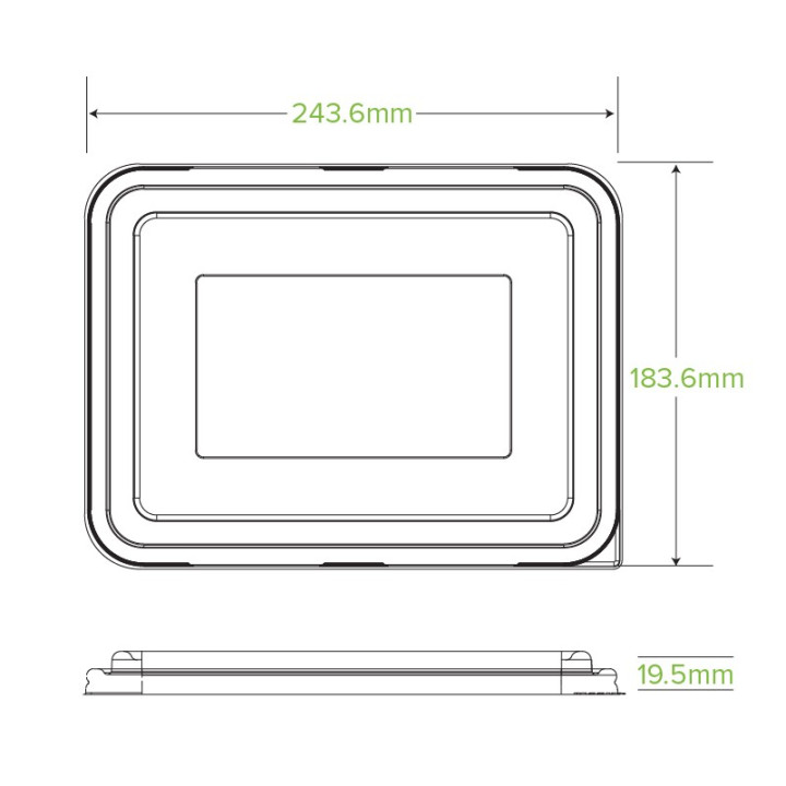2 and 3 Compartment RPET Takeaway Lid - 500/Carton - Natural -   500 pcs