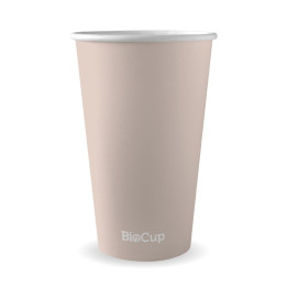 16oz Aqueous Coated Hot Paper BioCup - stone  1000 pcs